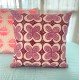Purple Flower Embroidered Cushion 