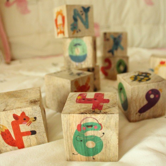 Alphabets & Numbers Wooden Blocks