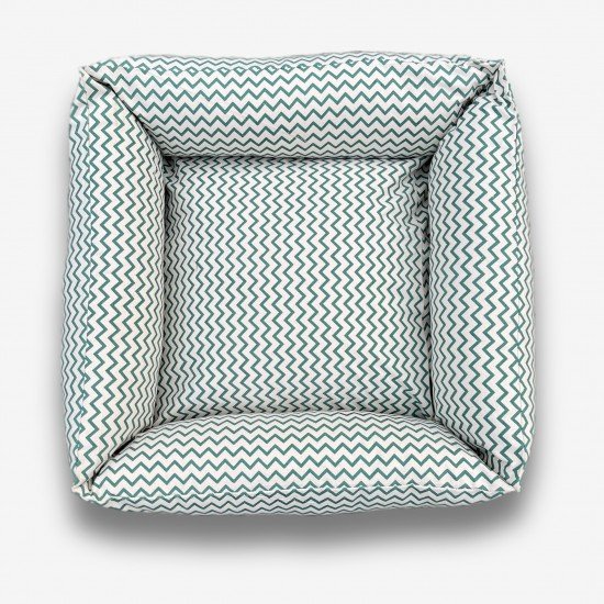 Green Zig Zag Pet bed