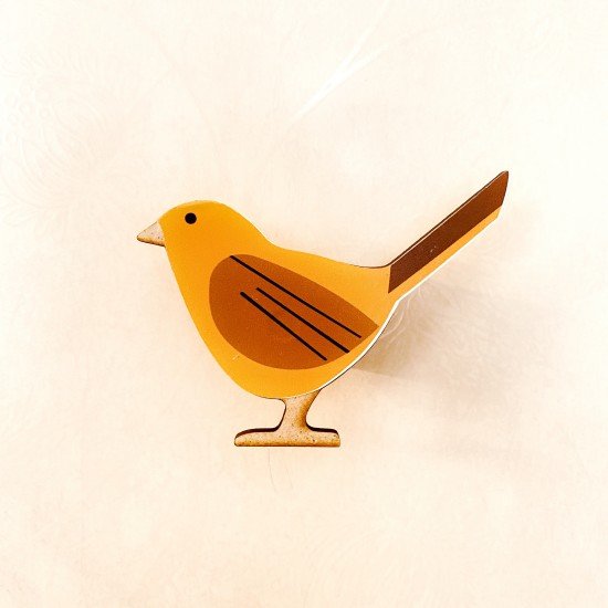 Yellow Sparrow Wall Hook