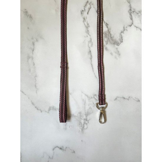 Simple Maroon Stripe leash 1.5m