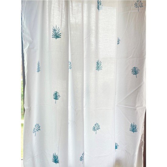 Trees Block Printed Curtain