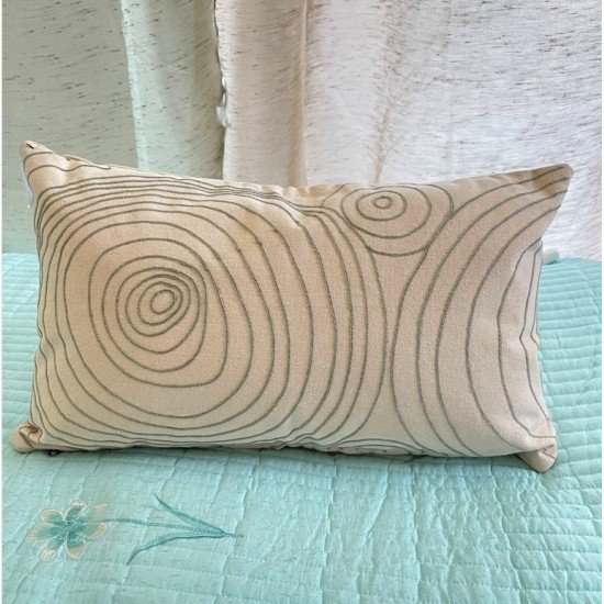 Contour Grey Embroidered Cushion