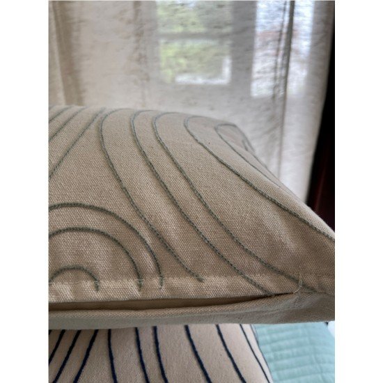 Contour Grey Embroidered Cushion