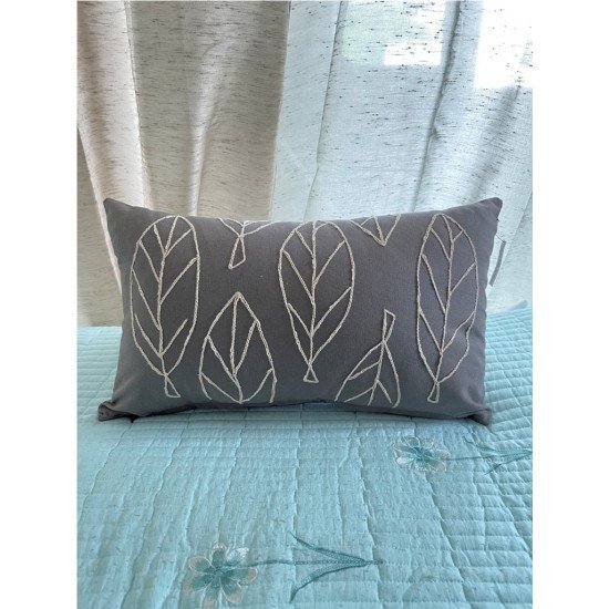 Willow leaf Embroidered Cushion