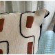 Abstract Terecotta Embroidered Cushion