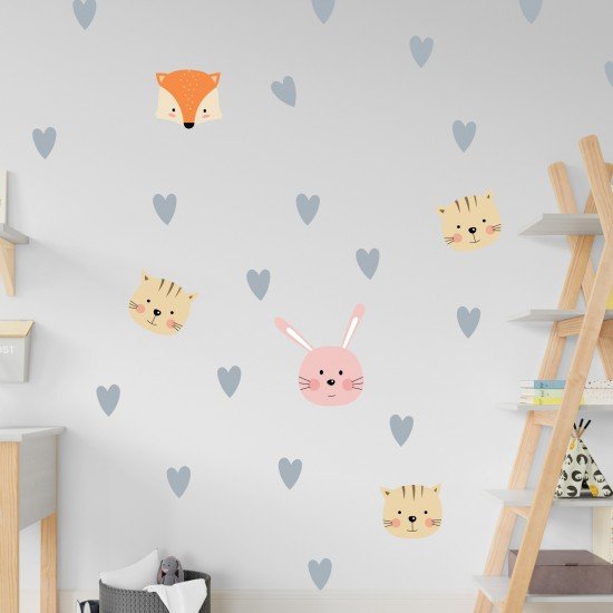 Kitty Fox Bunny Wall Decal