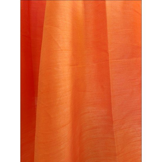 Solid Orange Art silk Curtain