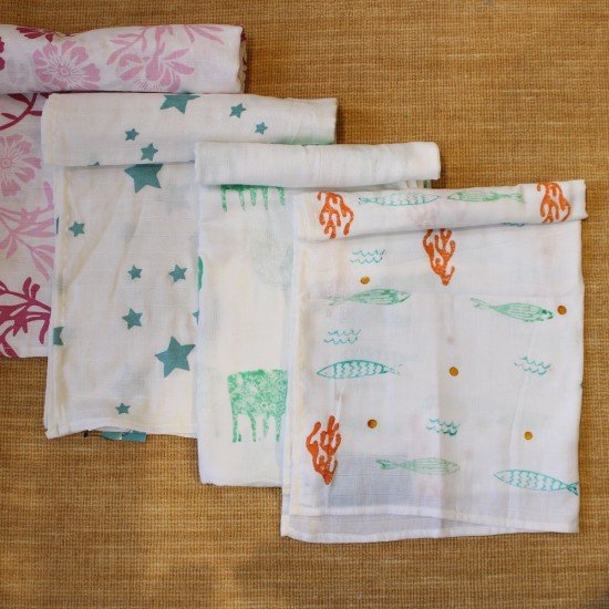 Fishes Block Swaddle