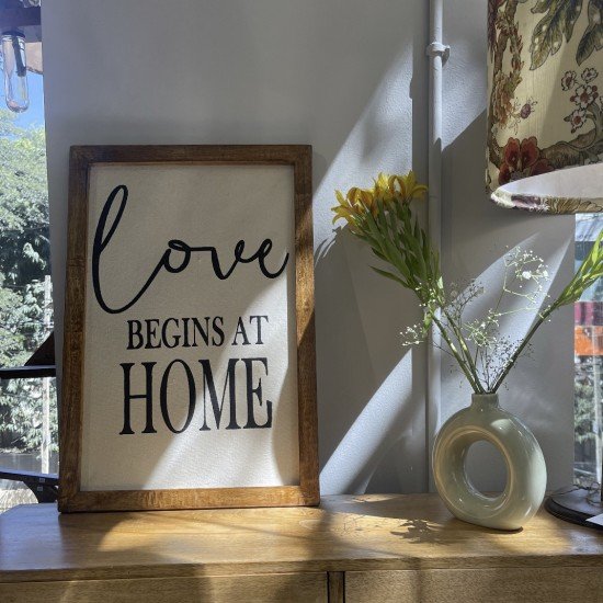 Love Begins At Home Wall Frame