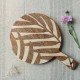 Round Leaf Wooden Platter