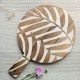 Round Leaf Wooden Platter