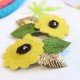 Yellow Flower handmade Hair Clip (set of 2)