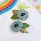 Blue Flower handmade Hair Clip (set of 2)