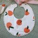 Peach Printed bib