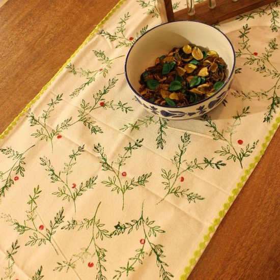 Floral Cotton Table Runner