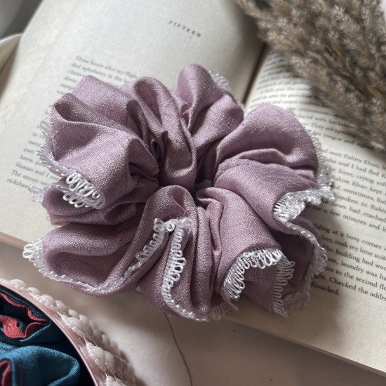 Lilac Lace Scrunchie