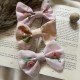 Pink Rose hand Embroidery Hair Clip 