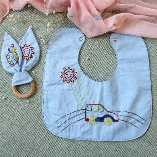 Car Katha Embroidery bib