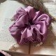 Lilac Satin Beads Scrunchie