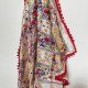 Red Dormo Embroidered Phulkari Scarf 