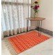 Orange Geometric Printed Rug