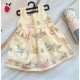 Floral Twig Cotton Embroidered Dress