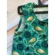 Bird Green Linen Printed Sleeveless Dress