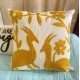 Rabbit Otton Mustard Embroidered Cushion