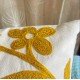 Rabbit Otton Mustard Embroidered Cushion