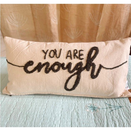 You Are Enough Embroidered Cushion