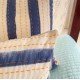 Stripe Horizontal Katha Tie n Dye Cushion