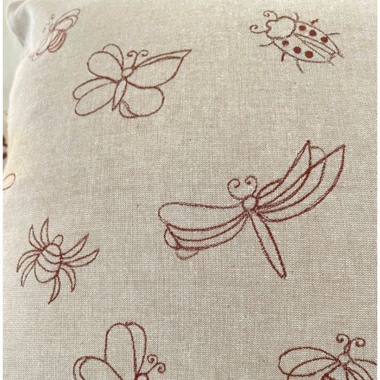 Bug Chambey Embroidered Cushion