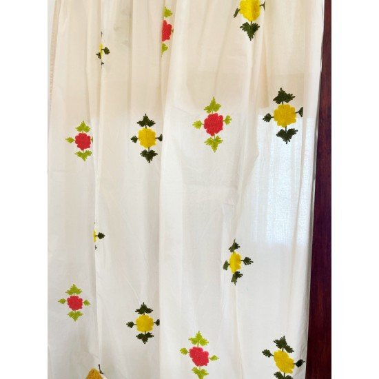 Rose Merry Embroidery Curtain