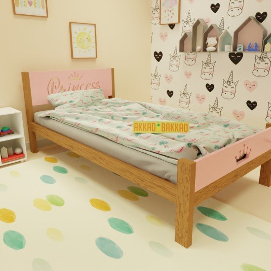 Princess Solid Wood Kids Bed