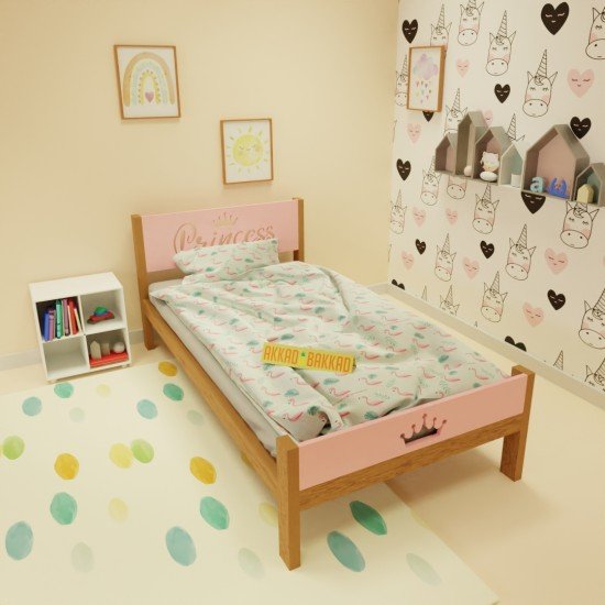 Princess Solid Wood Kids Bed