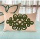 Retro Rectangle Embroidered Cushion 