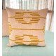 Abstract Mustard Embroidered Cushion 