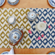 Dual Ikat printed Table Runner