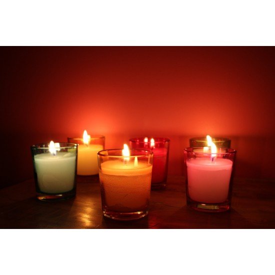 Scented Glass Candles (Set Of 6)