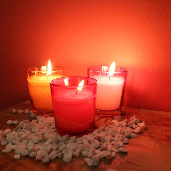 Scented Glass Candles (Set Of 6)