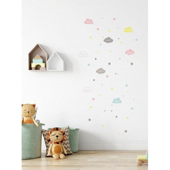 Cloud & Polka Wall Decal