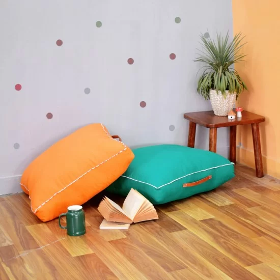 Floor Cushion - Leather Handle