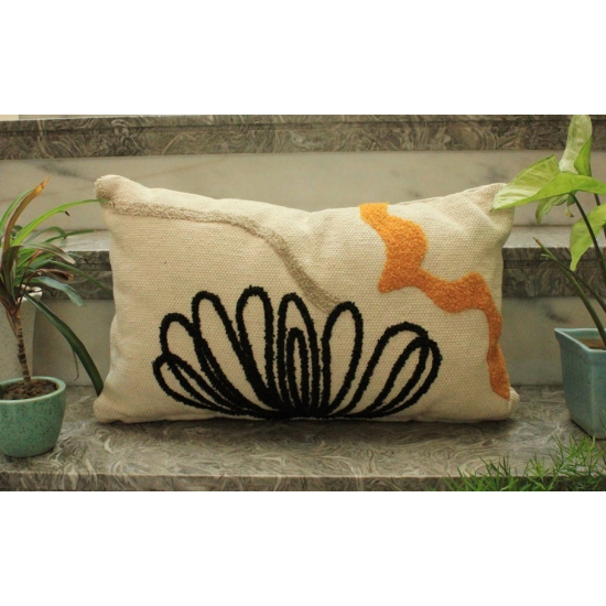 Abstract Lotus Cushion
