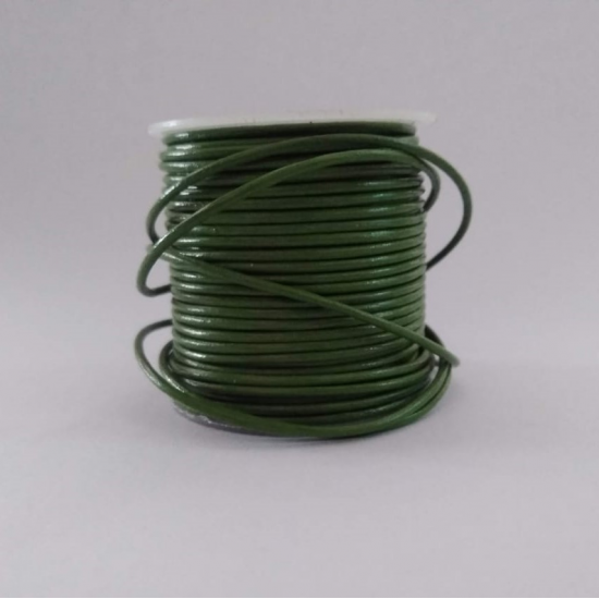 Bottle green leather cord