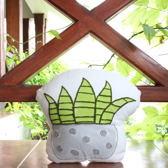Aloe pot Shape Cushion