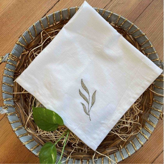 Sea weed Emdroidered Napkin(Set of 6)