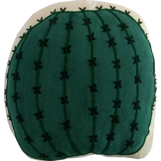 Green Cactus Round Shape Cushion