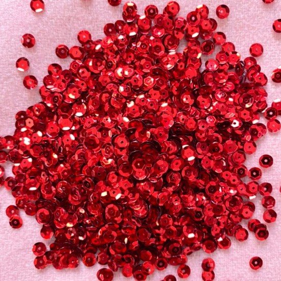 Red coloured sequins