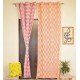 Peach Ikat Handloom Curtain